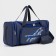 Road bag on lightning, 3 outer pockets, long belt, gray/blue color