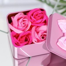 Soap roses, fuchsia and pink, set 4 pcs.