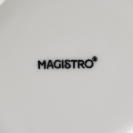 Set of Porcelain Magistro Basic Bistro, 4 objects: 2 cups 200 ml, 2 saucers d = 15 cm, white color-7