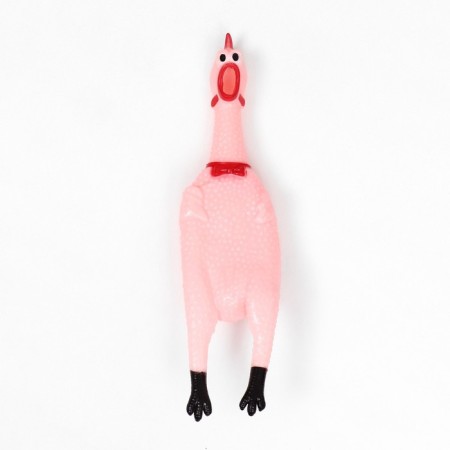 Brying toy "Small chicken" for dogs, 28 cm, pink-1