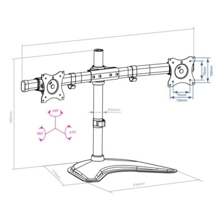 ARM Media LCD-T52 Black 15 "-32" Max.20kg Table Turn and SC 102950-1