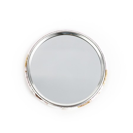 Pocket mirror "snake in flowers", diam. 7 cm-4