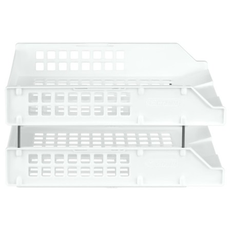 A set of paper trays horizontal Starong Istanus, 2 pieces, on metal rods, white-1