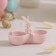Menzhitsa ceramic 2 cells "Rabbit", 11.5 × 5.5 × 8 cm, pink color