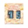 Candle in the cake anniversary "line" (set 2 in 1), number 15 /51, blue metallic, 6.5 cm