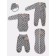 Clothing kit for children's topics "Starfall", 5 items, height 56 ​​cm, color gray color