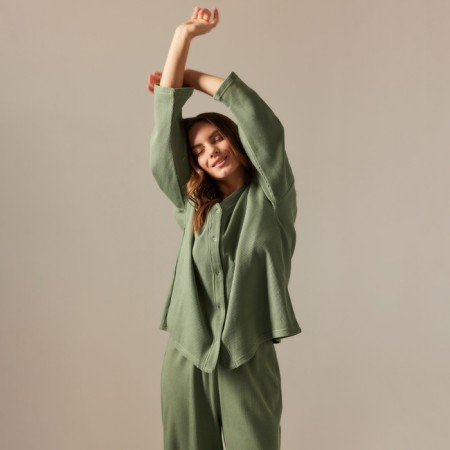 Home suit (shirt and trousers) SL Home p. M, olive-4