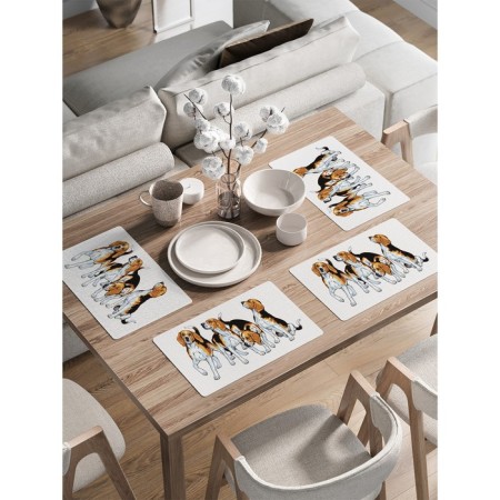 A set of napkins for setting the table "Bigl breed", rectangular, rounded edges, size 30x46 cm, 4 pcs