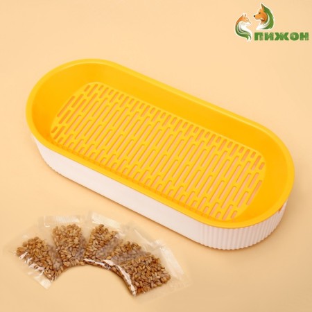 Herbal german for cats 21 x 9.2 x 4.5 cm, with oats, white-yellow