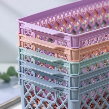 Storage basket "Romano", plastic, 30 × 13.5 × 12 cm, color mix-4