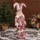New Year's Jester "in a brilliant suit" moves, 48x16 cm, pink