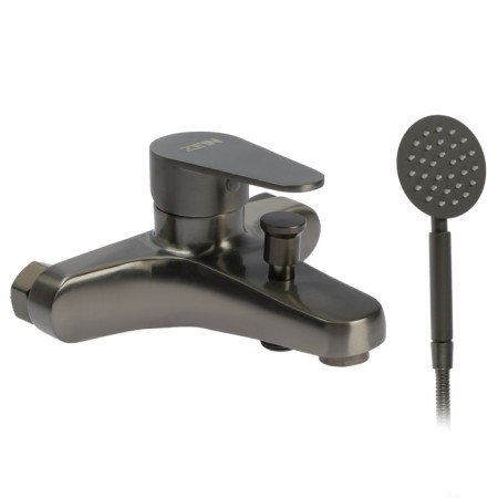 Bath mixer Zein Z3836, one -leaf, shower set, graphite