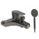 Bath mixer Zein Z3836, one -leaf, shower set, graphite