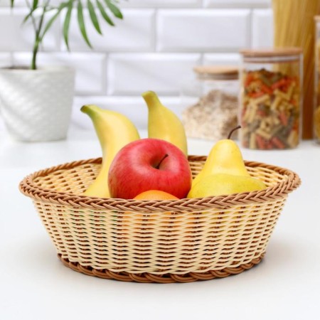 Basket for fruits and bread of the milking “milk chocolate”, D = 27 cm
