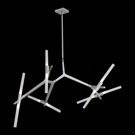 Ceiling Ceiling ST LUCE. SL947.102.10. Laconicita. 10x5 watts, G9, 4000k, 160x40x95 cm, silver color-6
