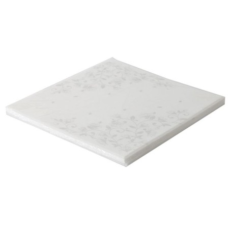 Ceiling plate "Flower pattern", silver color-2