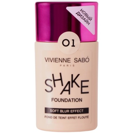 Tonal cream Vivienne Sabo Shakefoundation, with natural bluer effects, tone 01
