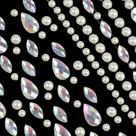 Pearl rhinestones for nail decor, adhesive, multi -colored-3