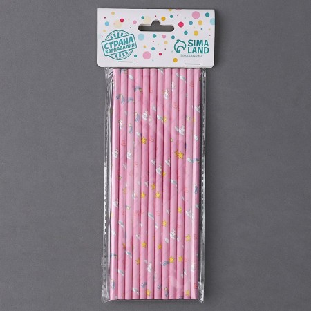 Strikes cocktail tubes, set 12 pcs., Pink color-4
