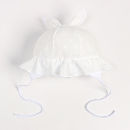 Baby hat, white color, size 48-50-2