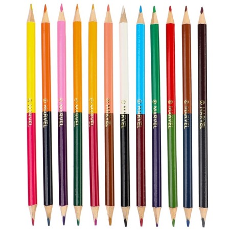 Color pencils, 24 colors, bilateral, spider-man-2