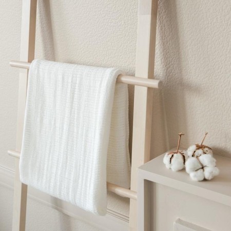 Knitted blanket, size 100x140 cm, milk color-2