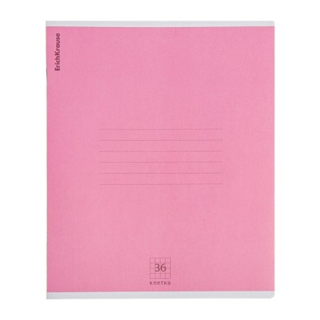 A notebook of 36 sheets in the Erichkrause "Nature Colors" cage, cover coated cardboard, offset unit, mix-4