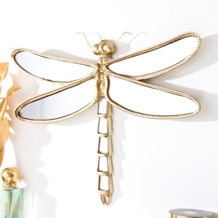 Panel wall mirror "Dragonfly" gold 28x4x23 cm-1