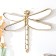 Panel wall mirror "Dragonfly" gold 28x4x23 cm