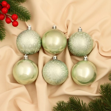 Set of balls plastic D-5.5 cm, 6 pcs "Fat of Magic" Green