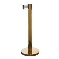 The fence stand is gold, with an exhaust ribbon-470 cm gray, height-90cm, d-11cm, floor D-35cm