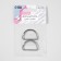 Half a ring for bags cast, d = 30 mm, thickness - 2 mm, 2 pcs, silver color