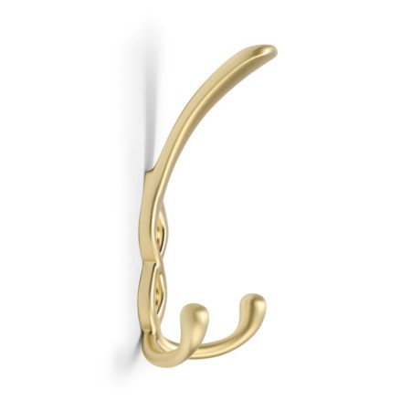 Furniture hook CAPPIO Pigtail, three -rod, satin gold color