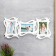 Photo frame plastic in 3 photos 10x15 cm "smooth lines" white 26.5x57.5 cm