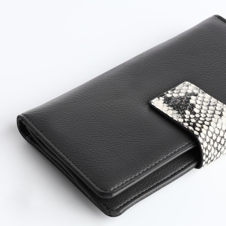 Women's wallet on magnet, gray color-2
