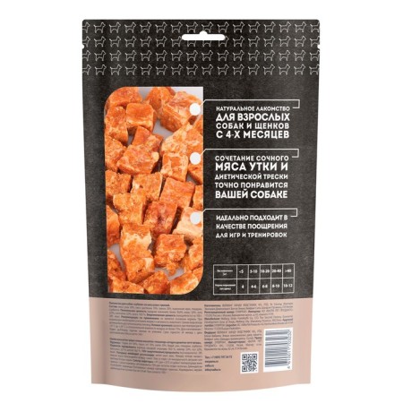 Mnyams delicacy for dogs duck cubes with cod, 100 g-1