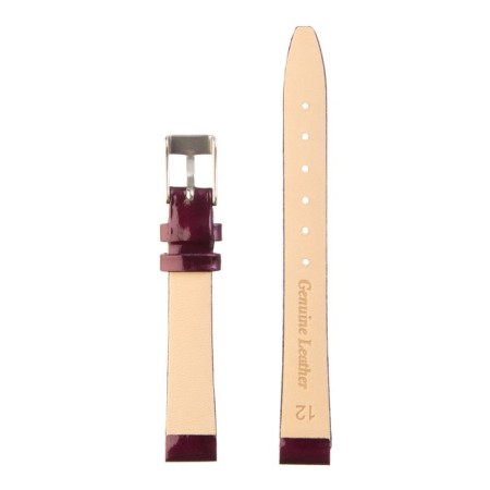 Watch strap, female, 12 mm, genuine leather, purple-3