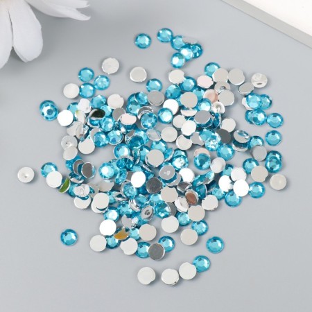 Decor for creativity in the bottle "Rhinestones. Blue water" set 500 pcs d = 0.5 cm 7x2x2 cm-3