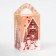 New Year. Gift box New Year's tetrahedral large "Christmas trees" 10 x 10 x 18 cm.