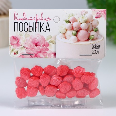 Confectionery sprinkling "roses", 20 g-1