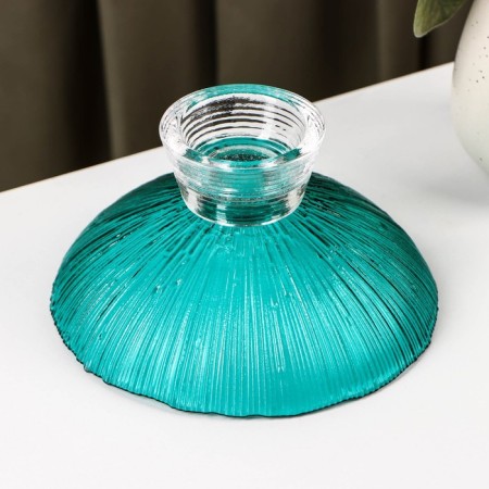 Glass Vase for fruits "Fireworks", 350 ml, 15 × 7.5 cm, emerald color-2