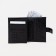 Male purse on 3 in 1 button for auto documents and passports, for cards, for coins, black color