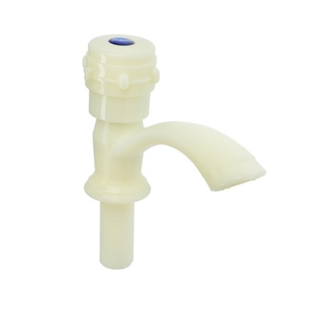 Tap for one water Zein Z2023, round handle, plastic, short pour, "rice" color-2