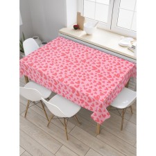 The tablecloth on the table 