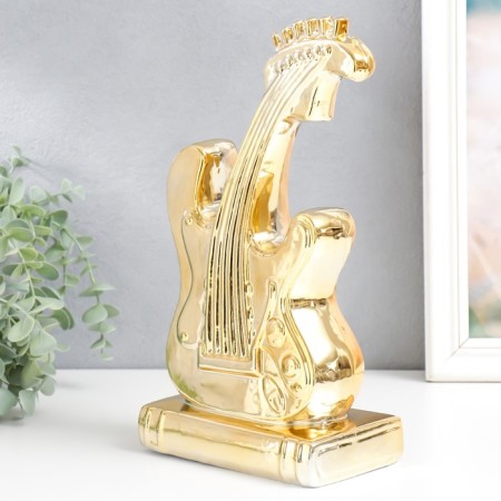 Souvenir ceramics "Electrogitar" gold 30x16x9 cm-3