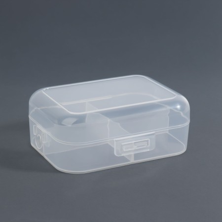 Organizer for storage, with a lid, 4 sections, 12 × 9 × 4.5 cm, the color is transparent-2