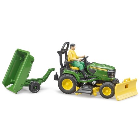 Game set of John Deere tractor with a trailer and figure-2