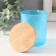 Bank for suppositories glass with a blue semi -meter lid 220 ml 7x7x8.4 cm
