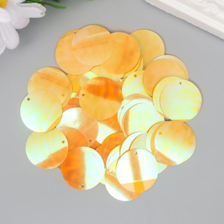Sequins "circle" orange set 30 g d = 2.5 cm-1