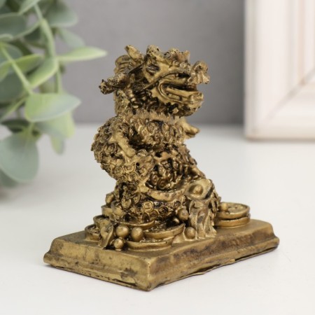 NECKE Polystone for bronze "Dragon. Monetary activation" 4.7x7x7.5 cm